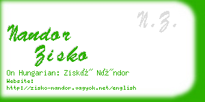 nandor zisko business card